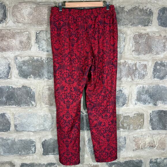 Disney Alice in Wonderland G by Giuliana‎ Women Pants Woman's 10 Red Rose Black - Picture 5 of 12